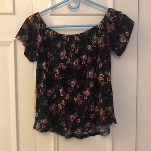 Floral off the shoulder top